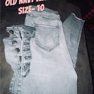 Old Navy Women's High Rise Light Gray Jeans